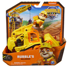 Carica l'immagine nel visualizzatore di Gallery, Rubble &amp; Crew, Veicolo da lavoro di Rubble, Bulldozer giocattolo con parti mobili e personaggio da collezione, giocattoli per bambini dai 3 anni in su