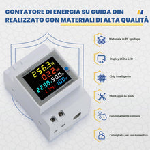 Carica l'immagine nel visualizzatore di Gallery, Contatore di Energia Monofase,6 in 1 Multifunzione Misuratore Contatore di AC40-300V 100A Voltmetro Amperometro Contator