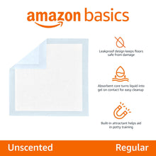 Carica l'immagine nel visualizzatore di Gallery, Amazon Basics Tappetini per l'addestramento di Cani e Cuccioli, Design a 5 Strati a Prova di perdite con Superficie ad A