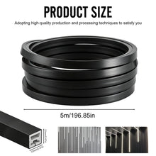 Carica l'immagine nel visualizzatore di Gallery, Profilo LED in silicone nero, 5 m, pannello acustico, striscia LED flessibile IP65, impermeabile, diffusore a canale, pr