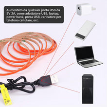 Carica l'immagine nel visualizzatore di Gallery, GOMING 5V 5mm Larghezza COB USB Striscia LED Rosso 4M(2Pezzi x 2M) 400LED/M