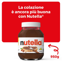 Carica l&#39;immagine nel visualizzatore di Gallery, Nutella - Crema Spalmabile alle Nocciole e Cacao, Senza Glutine, Conservanti e Grassi Idrogenati, Ottimale a Colazione, Vasetto da 950 gr