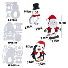 Carica l&#39;immagine nel visualizzatore di Gallery, 3 Set Fustelle Natale 3D per Cioccolato Stencil Cutting Dies Scatole di Cioccolato Leccalecca Natalizie Fustelle per Creazioni Fai da Te Decorazioni Tavolo (A)