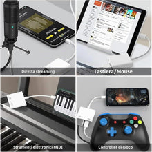 Carica l'immagine nel visualizzatore di Gallery, [Certificato Apple MFi]Adattatore Lightning a USB OTG per iPhone 14/13/12/11, Adattatore Fotocamera da Lightning a USB c