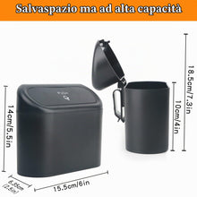 Carica l'immagine nel visualizzatore di Gallery, Einesin Pattumiera per Auto, Mini Cestino Portaoggetti per Auto con Coperchio e 40 Sacchetti Spazzatura, Piccolo Conteni