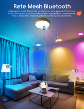 Carica l'immagine nel visualizzatore di Gallery, Aigostar Faretti LED da Incasso per Cartongesso 6W, Smart Bluetooth Mesh Lampada da Soffitto, RGB Dimmerabile, Bianco Ca