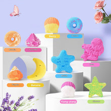 Carica l'immagine nel visualizzatore di Gallery, DUAIU Bombe da Bagno,10 Pezzi Bombe da Bagno Bambini Profumate Set Regalo,Fatte a Mano,Bomba da Bagno Arricchite con Sal