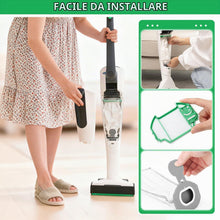 Carica l'immagine nel visualizzatore di Gallery, 15 Pezzi Sacchetti Aspirapolvere per Vorwerk Folletto VK7 FP7 VK7S FP7S, Incluso 15 Sacchetti + 3 Filtro Motore + 2 Spaz