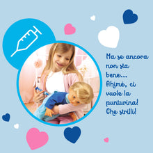 Carica l&#39;immagine nel visualizzatore di Gallery, Cicciobello Bua, Bambola Interattiva con Accessori, Giochi Bambini 2 anni, Cicciobello con Accessori per la Cura Come Termometro e Stetoscopio, Usa il Ciuccio per Farlo Smettere di Piangere!