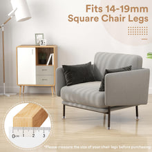 Carica l'immagine nel visualizzatore di Gallery, Euqvunn 18pcs Feltrini per Sedie Quadrati, Gommini per Sedie con Feltro, Trasparente Tappi Proteggi Gambe per Mobili, Pr