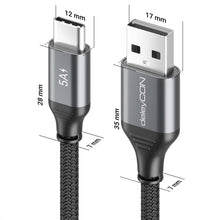 Carica l'immagine nel visualizzatore di Gallery, deleyCON 2x 2m USB-A a USB-C Cavo di Ricarica Cavo Dati, 2 Pezzi