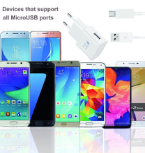 Carica l'immagine nel visualizzatore di Gallery, DBZYLN Caricabatterie + cavo micro USB compatibile con Samsung Galaxy S7 S6 Edge S4 S3 A6 J8 J7 J6 J5 J3 Note5 Note4 Not