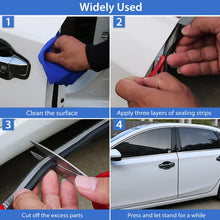 Carica l'immagine nel visualizzatore di Gallery, 5M Guarnizione autoadesiva in gomma striscia sigillante adatta per porte auto cofano e portellone insonorizzante e impermeabile universale.