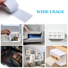 Carica l'immagine nel visualizzatore di Gallery, AiQInu Feltro Adesivo Forte Biadesivo,5M Sistema Di Fissaggio Hook &amp; Loop,20mm Larghezza Adesivo Forte Offre Una Semplice Alternativa A Bottoni Automatici,Ganci,Bulloni,Cerniere E Altro Ancora