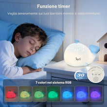 Carica l'immagine nel visualizzatore di Gallery, Luce notturna per bambini a forma di balena, in silicone, dimmerabile, RGB, animale, ricaricabile, luce notturna a LED, 