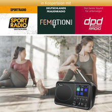 Carica l'immagine nel visualizzatore di Gallery, LEICKE DAB Radio Portatile con Bluetooth, Radio Digitale DAB+/FM Ricaricabile, Batteria da 2000 mAh, Display a Colori da 2,4", Connessione MicroSD/TF/AUX, Funzioni di Allarme, Impostazione EQ