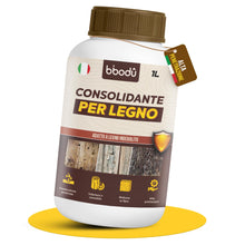 Carica l'immagine nel visualizzatore di Gallery, Consolidante per Legno 1L ad Alta Penetrazione | Consolida e Rinforza Legno Tenero o Deteriorato | Interno ed Esterno