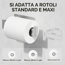 Carica l'immagine nel visualizzatore di Gallery, Auxmir Porta Carta Igienica 2 Pz Acciaio Inox 304, Portarotolo Carta Igienica Adesivo, Antiruggine, Senza Foratura per B