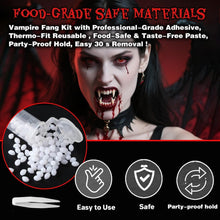 Carica l'immagine nel visualizzatore di Gallery, Set di denti da vampiro, 4 paia di denti da vampiro, 4 misure