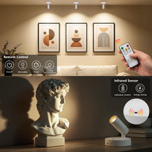 Carica l'immagine nel visualizzatore di Gallery, Dehobo Faretto LED Wireless Ricaricabile da 4000 mAh – Lampada da Parete Ricaricabile Per Interni con Tre Colori, Lumino
