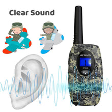 Carica l'immagine nel visualizzatore di Gallery, Retevis RT628 Walkie Talkie per Bambini, a Lungo Raggio 8CH per Bambini di 3-12 Anni, Regali Giocattolo per Avventure all'Aperto in Campeggio (1 Paio, Mimetico)