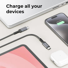 Carica l'immagine nel visualizzatore di Gallery, deleyCON 1,5m USB C Ricarica (60W Ricarica Rapida) PD3.0 PPS USB-C a USB-C per iPhone 17 16 15 Pro Max Air Galaxy A16 A5