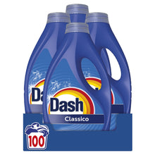 Carica l'immagine nel visualizzatore di Gallery, Dash Power Detersivo Liquido Lavatrice, 100 Lavaggi (4x25), Classico, Rimuove Le Macchie, Igienizza, Brillantezza Per I 