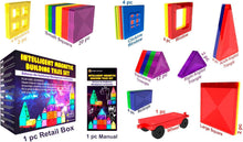 Carica l'immagine nel visualizzatore di Gallery, Desire Deluxe Set tessere magnetiche - Gioco Educativo per bambini e bambine - Età 3 4 5 6 7 anni - Impara con le costruzioni - 57 pz