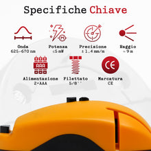 Carica l'immagine nel visualizzatore di Gallery, Metro Livella Laser Professionale con Doppia Bolla, Livella Multifunzione per Quadri, Mensole e Decorazioni, Livella a B