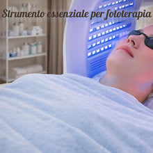 Carica l'immagine nel visualizzatore di Gallery, 2 pezzi Occhiali protettivi a infrarossi per solarium e lampada a luce rossa, ergonomici con protezione UV, regolabili e