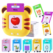 Carica l&#39;immagine nel visualizzatore di Gallery, CUTEEEE Schede Flash Cards Parlanti Italiano Inglese, Giochi Bambini Educativi 1 2 3 4 5 6 Anni, Talking Carta Flash Regalo, Giocattoli Apprendimento Interattivi 224 Parole