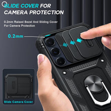 Carica l'immagine nel visualizzatore di Gallery, LeYi Cover per Samsung A55 5G con Vetro Temperato [2 Pack](Nero)