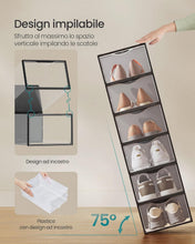 Carica l'immagine nel visualizzatore di Gallery, SONGMICS Scatole Contenitori per Scarpe, 12 Pezzi, 33,2 x 23 x 14,5 cm