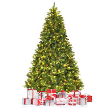 Carica l'immagine nel visualizzatore di Gallery, COSTWAY Albero di Natale 210/225/240 cm, Albero di Natale con 460/540/600 Luci a LED Bianco Caldo, 925/1125/1335 Rami e Pigne, Decorazione Natalizia per Casa e Negozio (225cm)
