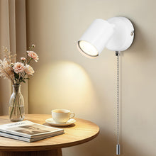 Carica l'immagine nel visualizzatore di Gallery, Dehobo Applique da Parete Interno GU10 con Interruttore a Tirante, Regolabile, Lampada da Parete interno in Metallo Adat