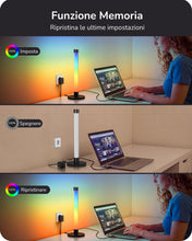 Carica l'immagine nel visualizzatore di Gallery, EDISHINE Lampada da Tavolo LED, RGB &amp; Bianco Caldo, Sync Musicale, Nera