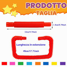 Carica l'immagine nel visualizzatore di Gallery, Mini Pop Tubes, Giocattoli Sensoriali Colorati con Tubo Estensibile, 8 pezzi Adatto a bambini, ragazzi e adulti per alle