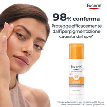 Carica l'immagine nel visualizzatore di Gallery, Eucerin Pigment Control Sun Fluid SPF 50+ 50 ml, Crema solare viso 50+ con filtri UVA/UVB, Protezione solare viso 50+ an