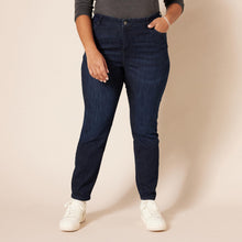 Carica l'immagine nel visualizzatore di Gallery, Amazon Essentials Jeans Skinny Elasticizzati a Vita Media - colori fuori produzione Donna, Delavé Scuro, 44