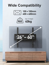 Carica l&#39;immagine nel visualizzatore di Gallery, Supporto TV Parete per TV da 26-60 Pollici, Staffa TV con Girevole ed Estendibile, Braccio TV Max VESA 400x400mm fino a 40kg con Livella a Bolla