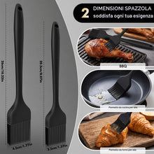 Carica l'immagine nel visualizzatore di Gallery, LINKWAY Set di 2 pennelli da cucina in silicone, senza BPA e resistenti al calore, per cuocere, grigliare e marinare (gr