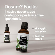 Carica l'immagine nel visualizzatore di Gallery, Vitamina D3 – 1000 I.U. per goccia – 50 ml (1750 gocce) – natural elements – In olio MCT di cocco – Integratore Vitamin 