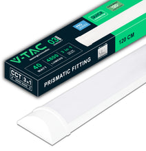 Carica l'immagine nel visualizzatore di Gallery, V-TAC Plafoniera LED Lineare da Soffitto 120 cm - [ CCT 3 in 1 - REGOLATORE LUCE CALDA, NEUTRA, FREDDA] - 40W - Lampada 