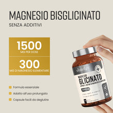 Carica l'immagine nel visualizzatore di Gallery, VitaBright Magnesio Bisglicinato 300 mg – 180 Capsule Magnesio Glicinato