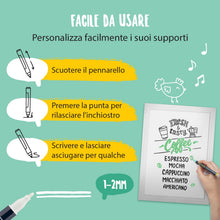 Carica l'immagine nel visualizzatore di Gallery, SECURIT - Pennarello A Gesso Liquido - Per Lavagne, Vetro, Metallo, Porcellana, Specchio, Plastica - Punta Fina 1-2mm - Colore Bianco