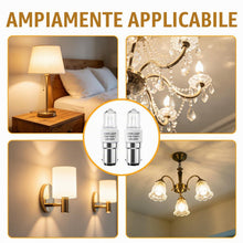 Carica l'immagine nel visualizzatore di Gallery, Set di 2 lampadine a baionetta BA15D, 2700 K, 75 W, 220 – 240 V, illuminazione a 360 gradi, dimmerabili, doppio contatto