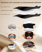 Carica l'immagine nel visualizzatore di Gallery, Aosun Mascherina per Dormire, Maschera per Dormire in Pura Seta di Gelso al 100% - Mascherina Occhi per Dormire Ipoallergenica Oscurante con Fascia Regolabile (Nero)