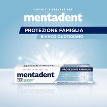 Carica l'immagine nel visualizzatore di Gallery, Mentadent Dentifricio Protezione Famiglia Bianco Quotidiano- 4x75gr