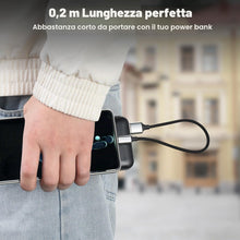 Carica l'immagine nel visualizzatore di Gallery, OTraki Cavo USB C 20 cm, USB2.0 Nylon Cavo Ricarica Rapida Type C per Auto Compatibili con iPhone 17 16 15 Pro Max Plus,