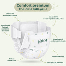 Carica l'immagine nel visualizzatore di Gallery, Naty BioEmbrace Pannolini Neonato, Taglia 1 (2–5kg), 25 pezzi